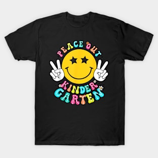 Peace Out Kindergarten Last Day of School Kindergarten T-Shirt